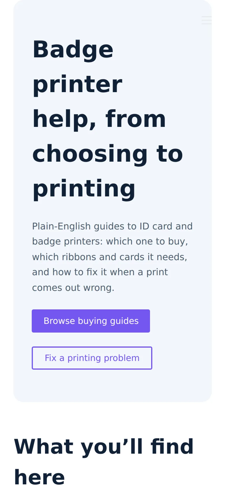 Badge Printer Help pe telefon